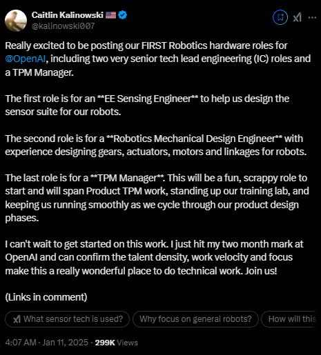 机器人项目重大进展 OpenAI 探索自研传感器 招贤纳士